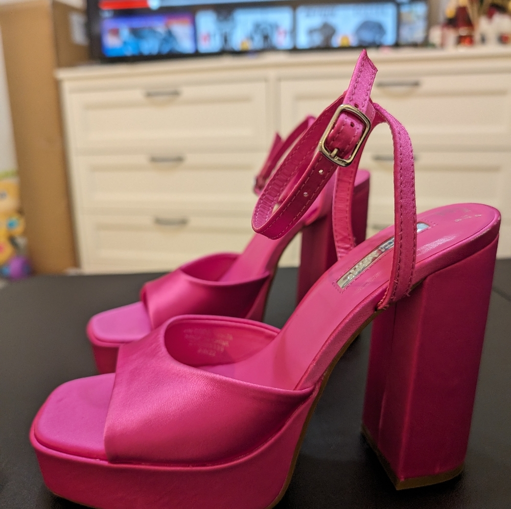 Pink Women platform sandals